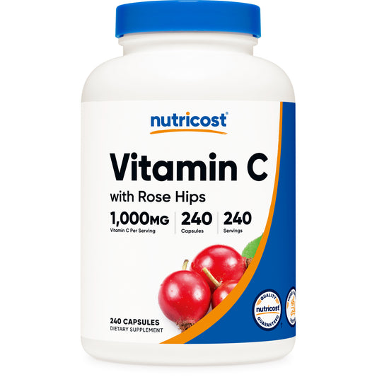 Vitamin C   Rosehip – 240 gluten-free capsules