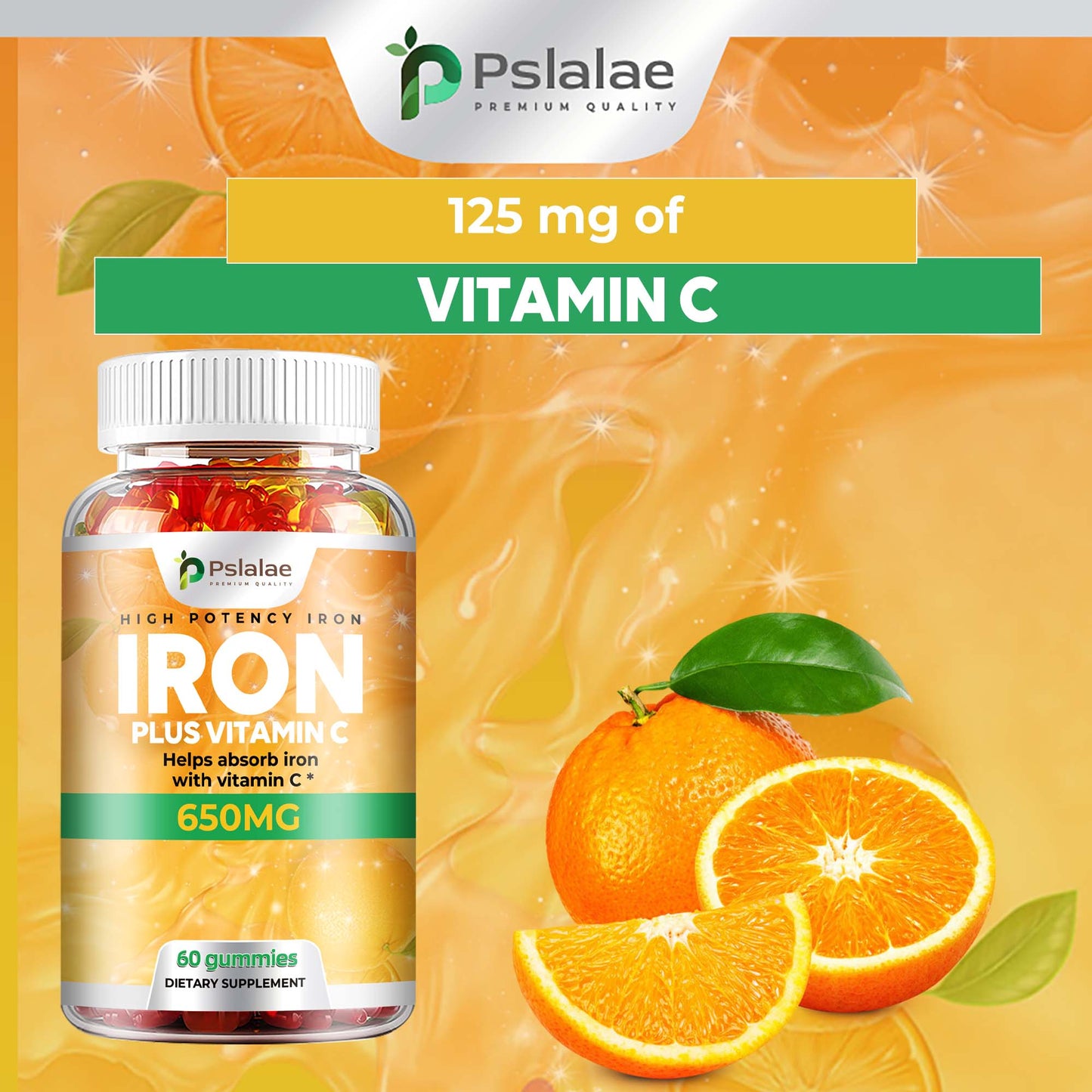 Premium Vitamin C and Iron Supplement - 60 capsules