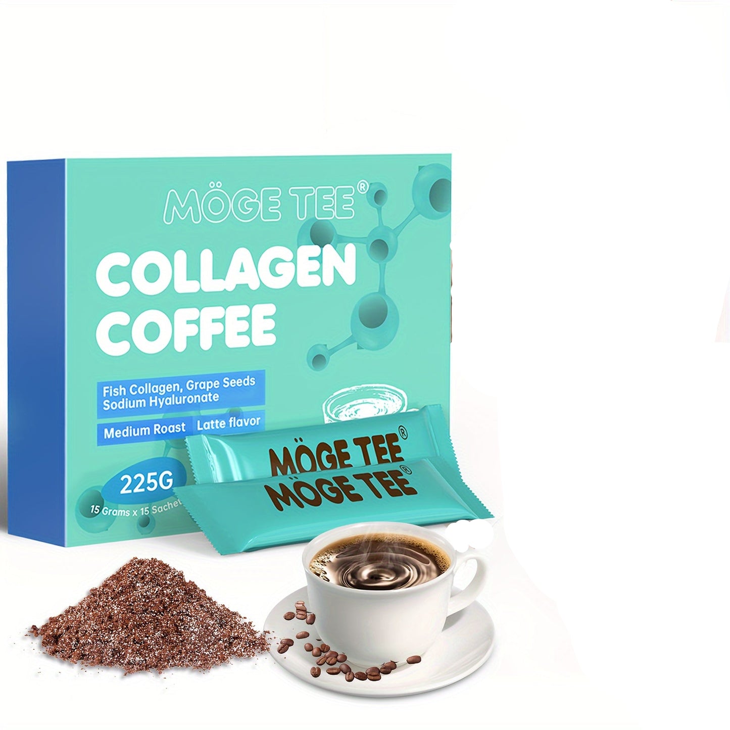 Collagen Coffee 8oz Cold Brew Arabica Coffee, Instant