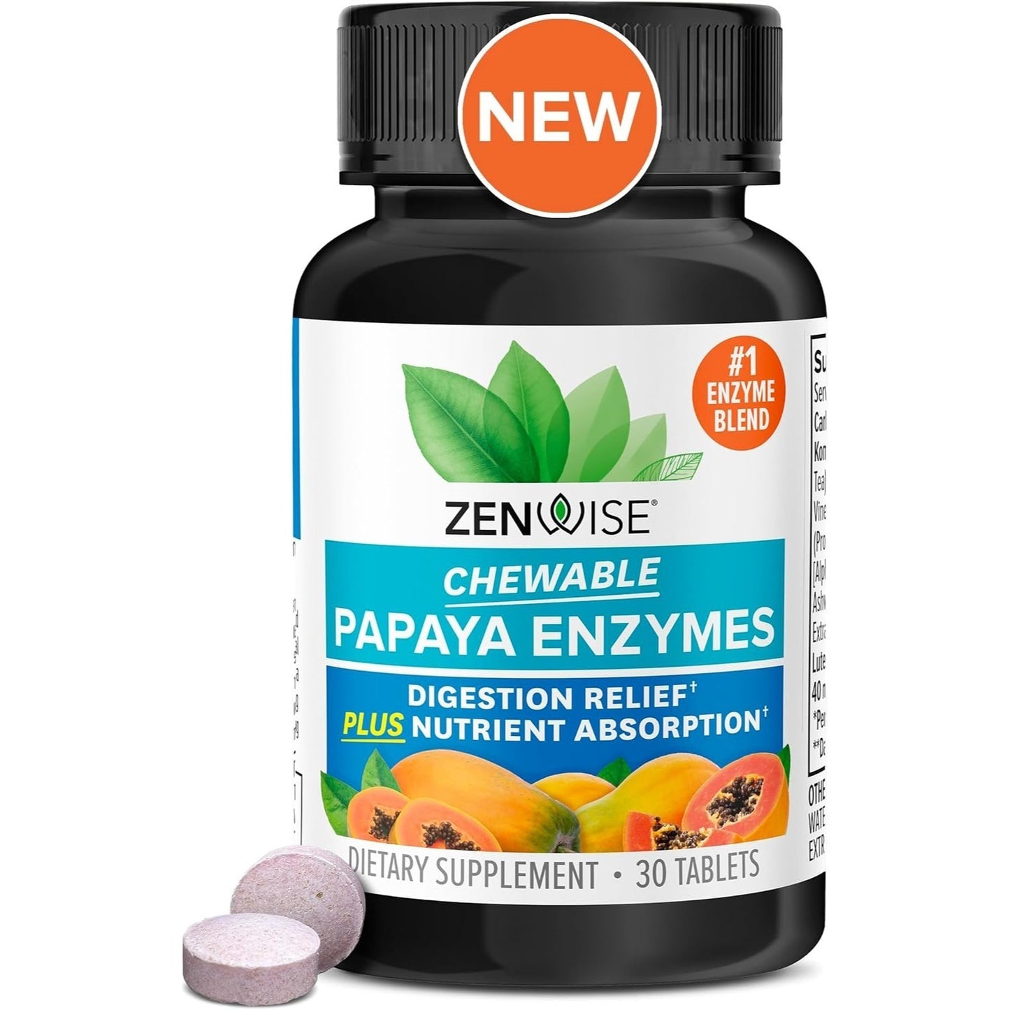 Papaya Digestive Enzymes with Bromelain Chewables