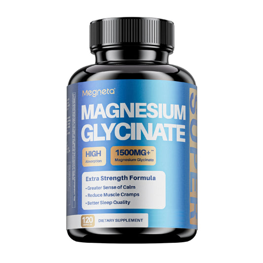 Magnesium glycinate B6 and D3 - 120 highly absorbable capsules