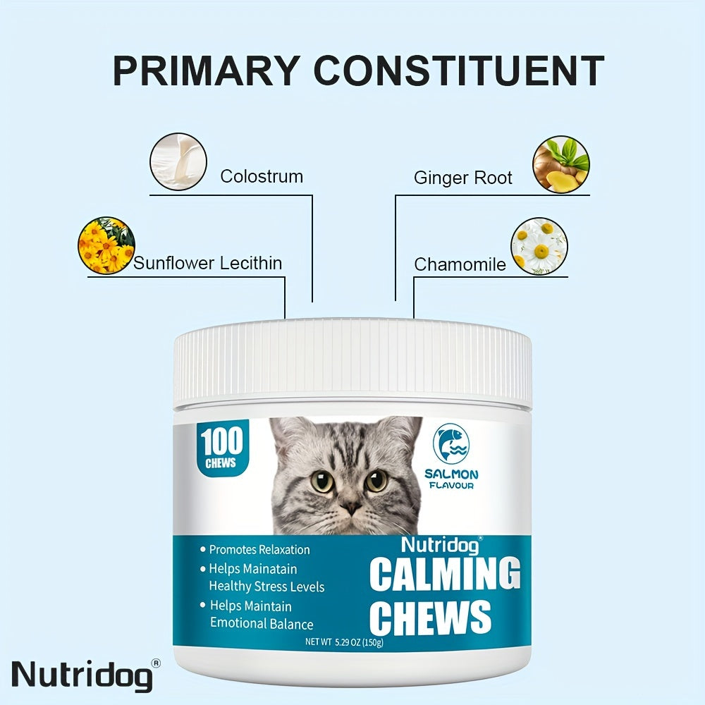 Relax Herbal Calming Support Soft Chews for Cats -100 Soft Chews