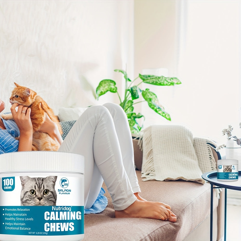 Relax Herbal Calming Support Soft Chews for Cats -100 Soft Chews