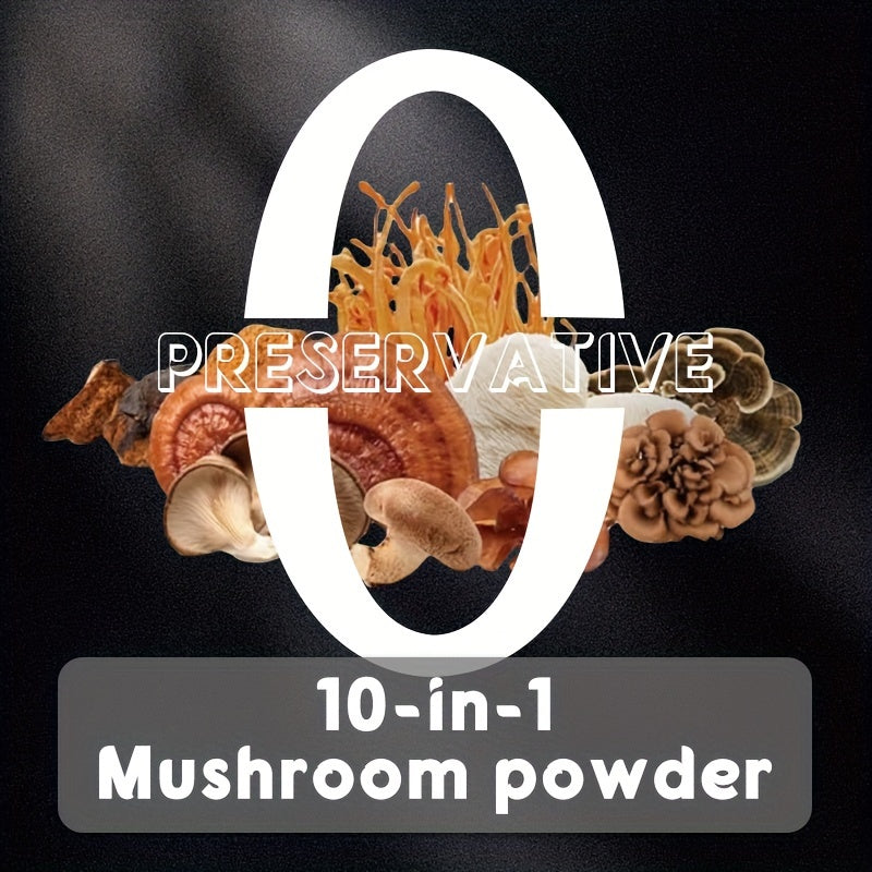 Super Organic Mushroom 10-in-1 Mixed Extract Powder, 10.58oz (300g), No Additives