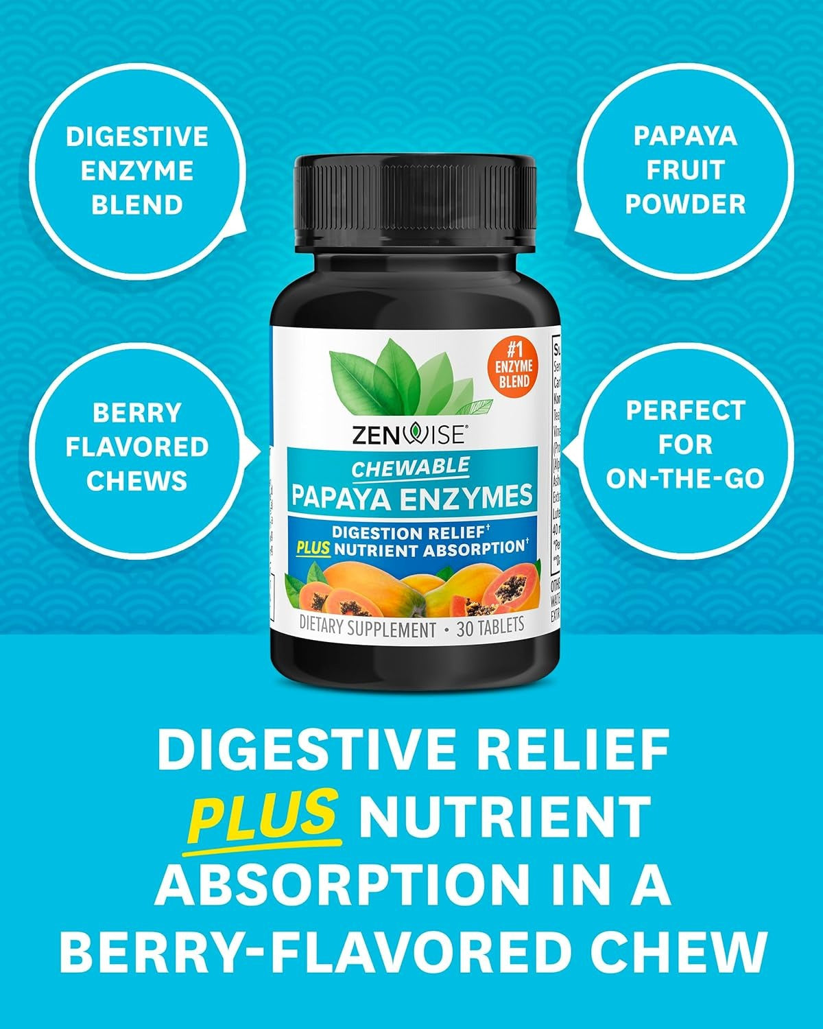 Papaya Digestive Enzymes with Bromelain Chewables