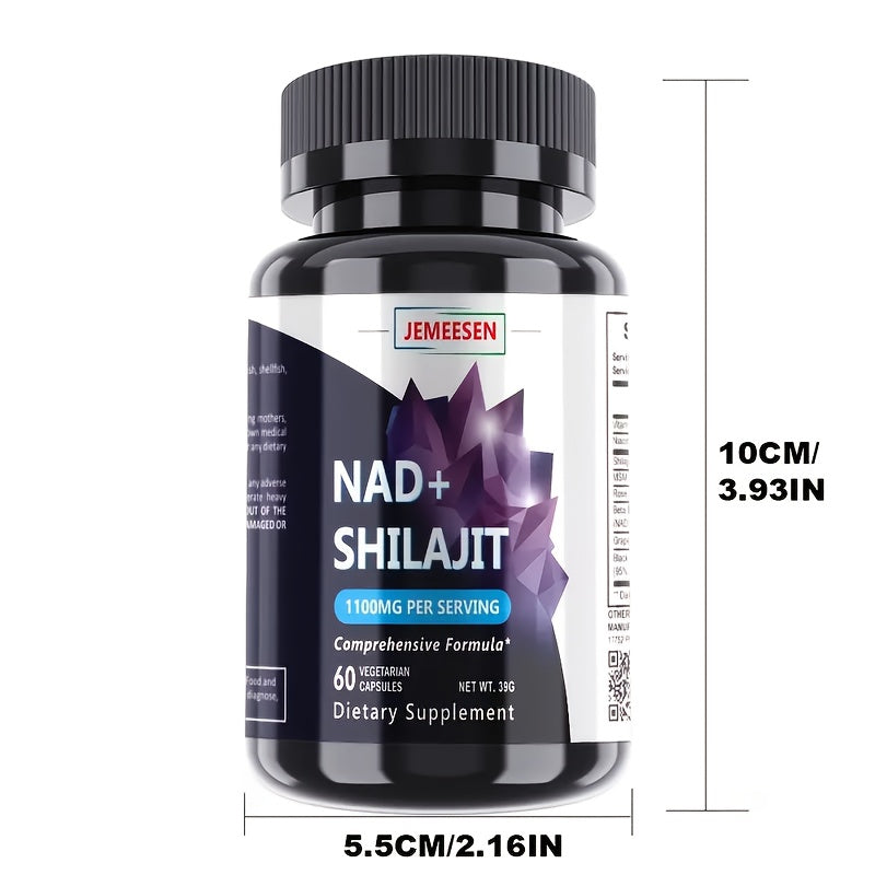 NAD   Shilajit with 85  Minerals and Fulvic Acid 60 Capsules