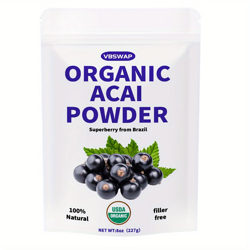 Organic Acai Powder 8 oz | 100% Natural Fruit Powder |  Without Sugar and Additives