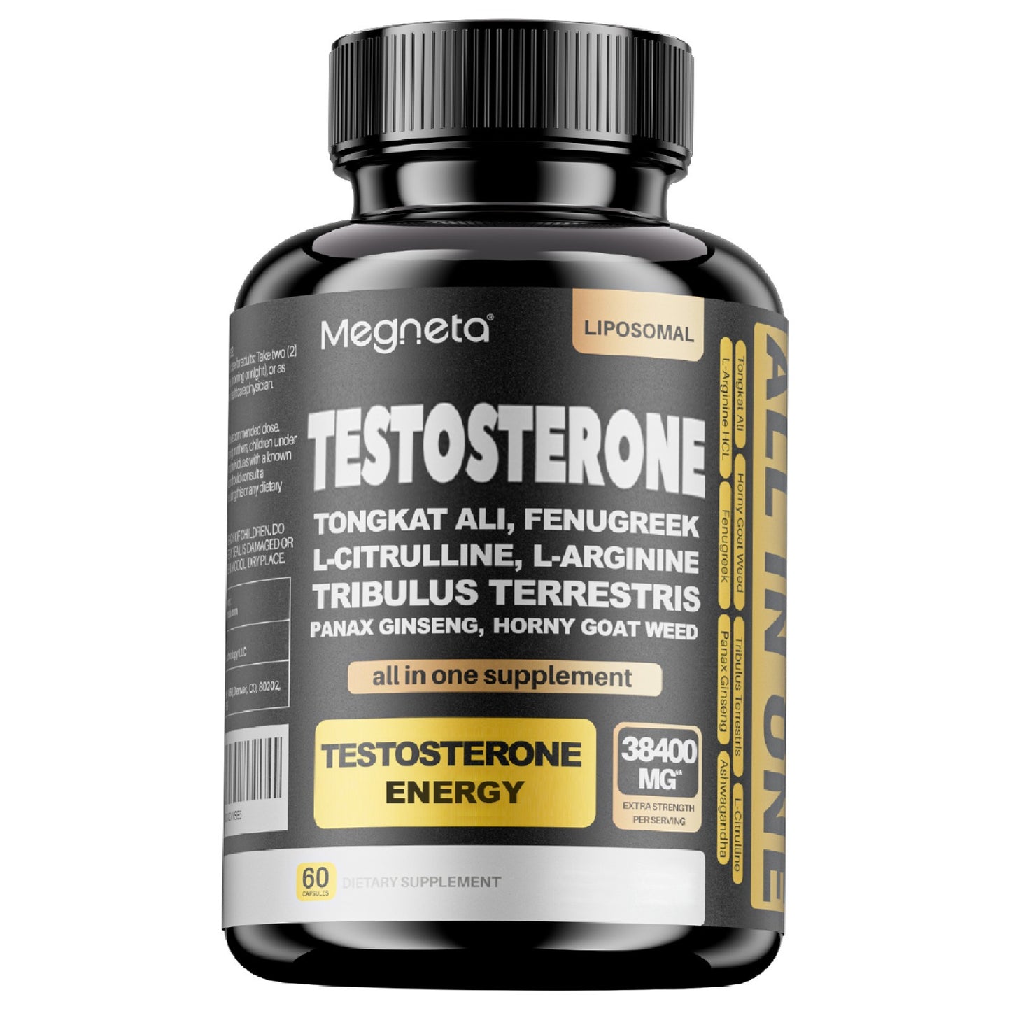 Testosterone| , Tongkat Ali, Tribulus Terrestris, Fenugreek and Ashwagandha 60 softgels