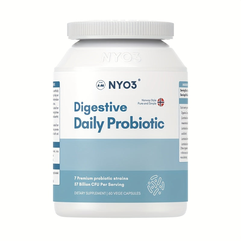 Daily Probiotic, 7 Premium Strains, 57 Billion CFU, -60 Capsules